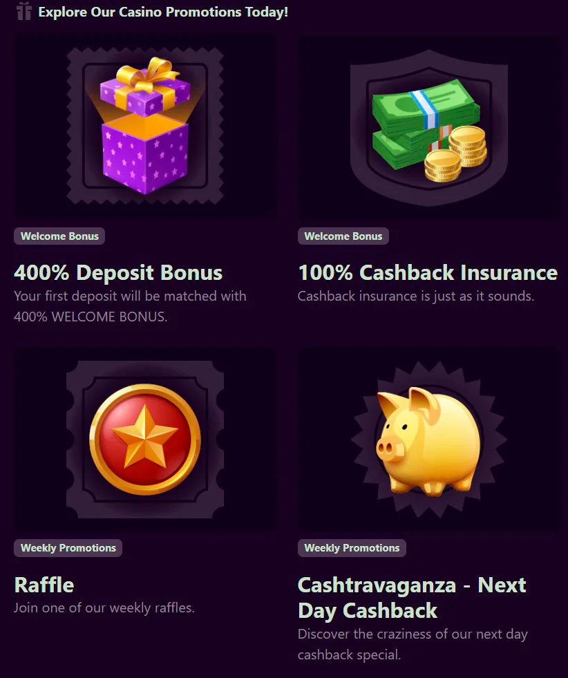 bonuses avantgarde casino